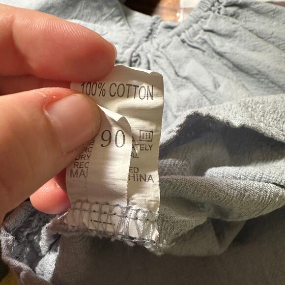 Toddler Girl Dress Open Back Bow Size 90 (24m/2T) Slate Blue 100% Cotton - Picture 3 of 6